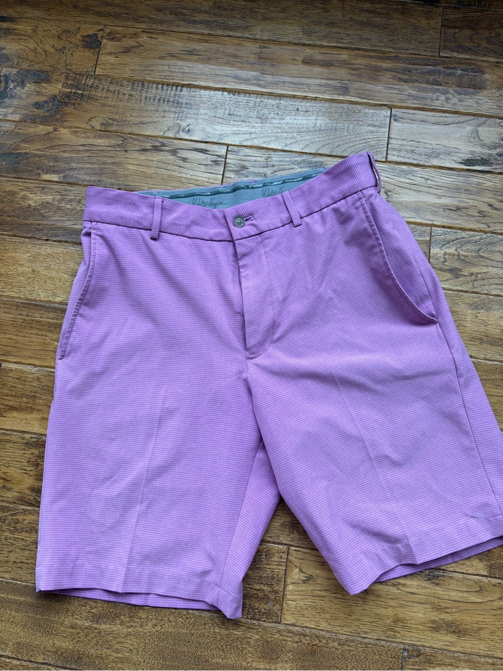 Walter Hagen Lavender Flat-Front Golf Shorts